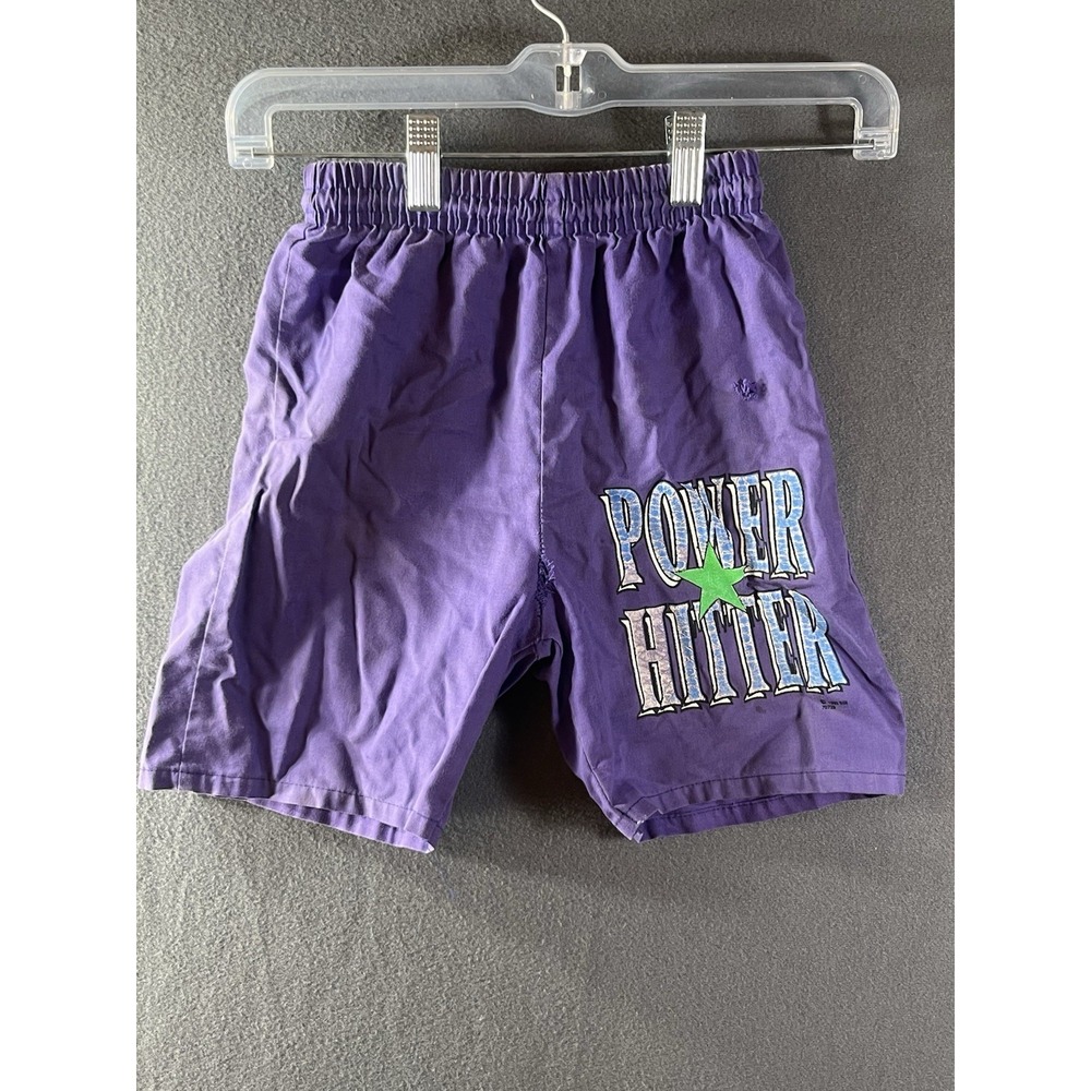 VTG Baseball Purple Power Hitter Shorts 1992 Very Distressed Very Rare 10 USA